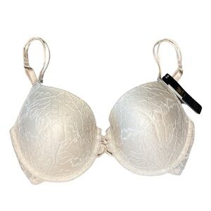 NWT Wacoal Lace Padded Wire Nude Push-up Bra 34DD